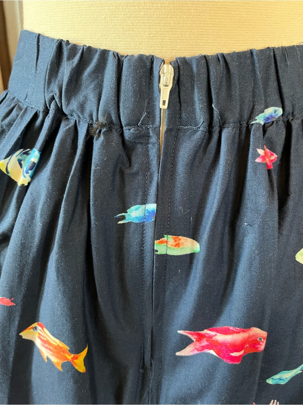 ModCloth Under the Sea Octopus Skirt Size L Marine Life Whimsical Teacher Pocket - Picture 10 of 12